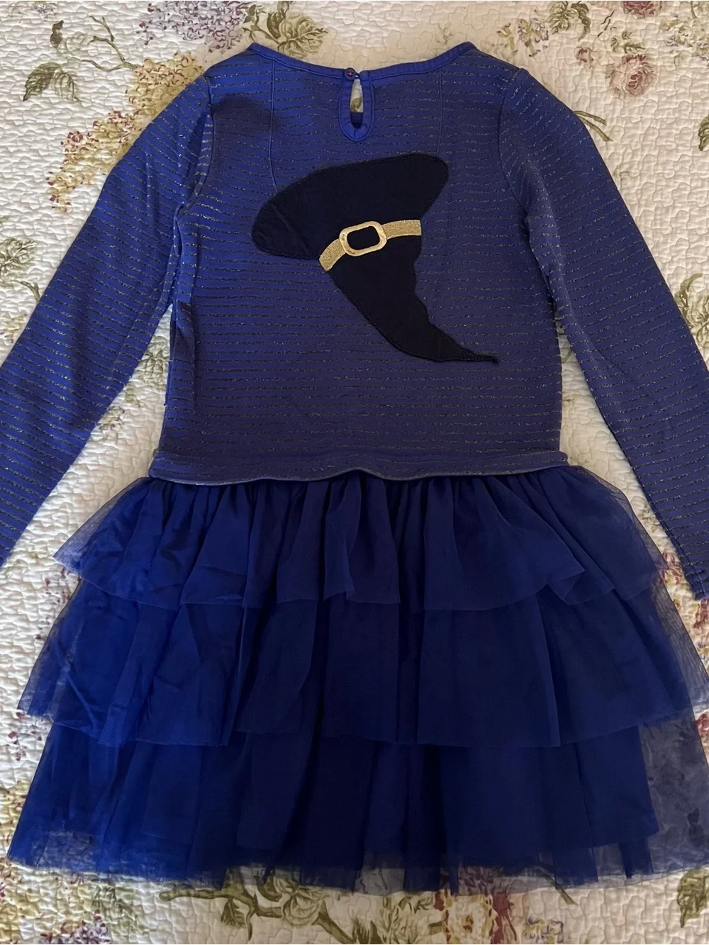 Mini Boden  Blue Layered Tulle Halloween Witch Dress